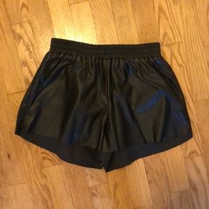 Tobi vegan leather shorts
